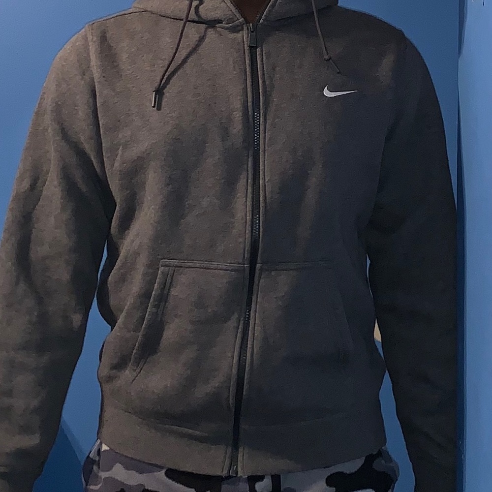 Grey Nike Zip Hoodie